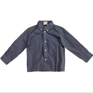 Good Lad Boys Button Up Shirt Collared Long Sleeve‎ Blue Size 5